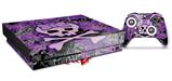 Skin Wrap for XBOX One X Console and Controller Purple Girly Skull