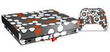 Skin Wrap for XBOX One X Console and Controller Locknodes 04 Burnt Orange