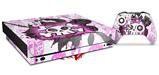 Skin Wrap for XBOX One X Console and Controller Cartoon Skull Pink