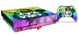 Skin Wrap for XBOX One X Console and Controller Cartoon Skull Rainbow