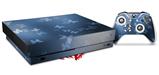 Skin Wrap for XBOX One X Console and Controller Bokeh Butterflies Blue