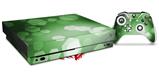 Skin Wrap for XBOX One X Console and Controller Bokeh Hex Green