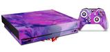 Skin Wrap for XBOX One X Console and Controller Painting Purple Splash