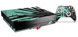 Skin Wrap for XBOX One X Console and Controller Baja 0040 Seafoam Green
