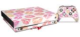 Skin Wrap for XBOX One X Console and Controller Pink Orange Lips