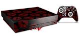 Skin Wrap for XBOX One X Console and Controller Red And Black Lips
