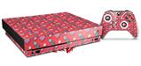 Skin Wrap for XBOX One X Console and Controller Seahorses and Shells Coral
