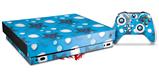 Skin Wrap for XBOX One X Console and Controller Starfish and Sea Shells Blue Medium