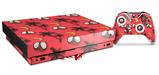 Skin Wrap for XBOX One X Console and Controller Coconuts Palm Trees and Bananas Coral