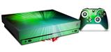 Skin Wrap for XBOX One X Console and Controller Bent Light Greenish