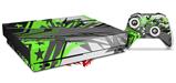 Skin Wrap for XBOX One X Console and Controller Baja 0032 Neon Green