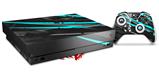 Skin Wrap for XBOX One X Console and Controller Baja 0014 Neon Teal