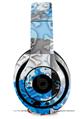 WraptorSkinz Skin Decal Wrap compatible with Beats Studio 2 and 3 Wired and Wireless Headphones Checker Skull Splatter Blue Skin Only (HEADPHONES NOT INCLUDED)