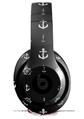 WraptorSkinz Skin Decal Wrap compatible with Beats Studio 2 and 3 Wired and Wireless Headphones Nautical Anchors Away 02 Black Skin Only (HEADPHONES NOT INCLUDED)