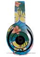 WraptorSkinz Skin Decal Wrap compatible with Beats Studio 2 and 3 Wired and Wireless Headphones Beach Flowers 02 Blue Medium Skin Only (HEADPHONES NOT INCLUDED)