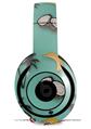 WraptorSkinz Skin Decal Wrap compatible with Beats Studio 2 and 3 Wired and Wireless Headphones Coconuts Palm Trees and Bananas Seafoam Green Skin Only (HEADPHONES NOT INCLUDED)