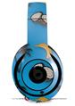 WraptorSkinz Skin Decal Wrap compatible with Beats Studio 2 and 3 Wired and Wireless Headphones Coconuts Palm Trees and Bananas Blue Medium Skin Only (HEADPHONES NOT INCLUDED)