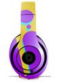 WraptorSkinz Skin Decal Wrap compatible with Beats Studio 2 and 3 Wired and Wireless Headphones Drip Purple Yellow Teal Skin Only (HEADPHONES NOT INCLUDED)