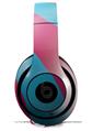 WraptorSkinz Skin Decal Wrap compatible with Beats Studio 2 and 3 Wired and Wireless Headphones Two Tone Waves Neon Teal Hot Pink Skin Only (HEADPHONES NOT INCLUDED)