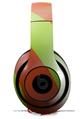 WraptorSkinz Skin Decal Wrap compatible with Beats Studio 2 and 3 Wired and Wireless Headphones Two Tone Waves Neon Green Orange Skin Only (HEADPHONES NOT INCLUDED)