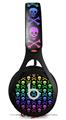 WraptorSkinz Skin Decal Wrap compatible with Beats EP Headphones Skull and Crossbones Rainbow Skin Only HEADPHONES NOT INCLUDED