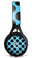 WraptorSkinz Skin Decal Wrap compatible with Beats EP Headphones Kearas Polka Dots Black And Blue Skin Only HEADPHONES NOT INCLUDED