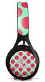 WraptorSkinz Skin Decal Wrap compatible with Beats EP Headphones Kearas Polka Dots Pink And Blue Skin Only HEADPHONES NOT INCLUDED