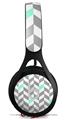WraptorSkinz Skin Decal Wrap compatible with Beats EP Headphones Chevrons Gray And Seafoam Skin Only HEADPHONES NOT INCLUDED