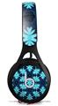 WraptorSkinz Skin Decal Wrap compatible with Beats EP Headphones Abstract Floral Blue Skin Only HEADPHONES NOT INCLUDED