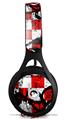 WraptorSkinz Skin Decal Wrap compatible with Beats EP Headphones Checker Splatter Skin Only HEADPHONES NOT INCLUDED