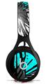 WraptorSkinz Skin Decal Wrap compatible with Beats EP Headphones Baja 0040 Neon Teal Skin Only HEADPHONES NOT INCLUDED