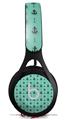 WraptorSkinz Skin Decal Wrap compatible with Beats EP Headphones Nautical Anchors Away 02 Seafoam Green Skin Only HEADPHONES NOT INCLUDED