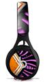 WraptorSkinz Skin Decal Wrap compatible with Beats EP Headphones Black Waves Orange Hot Pink Skin Only HEADPHONES NOT INCLUDED