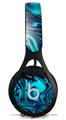 WraptorSkinz Skin Decal Wrap compatible with Beats EP Headphones Liquid Metal Chrome Neon Blue Skin Only HEADPHONES NOT INCLUDED