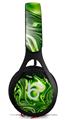 WraptorSkinz Skin Decal Wrap compatible with Beats EP Headphones Liquid Metal Chrome Neon Green Skin Only HEADPHONES NOT INCLUDED