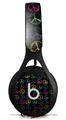 WraptorSkinz Skin Decal Wrap compatible with Beats EP Headphones Kearas Peace Signs Black Skin Only HEADPHONES NOT INCLUDED