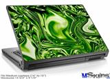 Laptop Skin (Medium) - Liquid Metal Chrome Neon Green