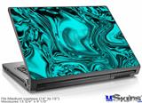 Laptop Skin (Medium) - Liquid Metal Chrome Neon Teal