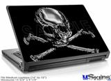 Laptop Skin (Medium) - Chrome Skull on Black