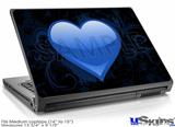 Laptop Skin (Medium) - Glass Heart Grunge Blue