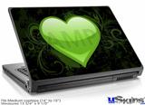 Laptop Skin (Medium) - Glass Heart Grunge Green