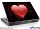Laptop Skin (Medium) - Glass Heart Grunge Red