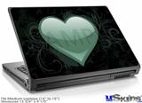 Laptop Skin (Medium) - Glass Heart Grunge Seafoam Green