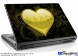 Laptop Skin (Medium) - Glass Heart Grunge Yellow