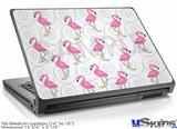 Laptop Skin (Medium) - Flamingos on White