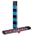 Skin Decal Wrap 2 Pack for Juul Vapes Skull Stripes Blue JUUL NOT INCLUDED