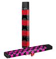 Skin Decal Wrap 2 Pack for Juul Vapes Skull Stripes Red JUUL NOT INCLUDED