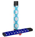 Skin Decal Wrap 2 Pack for Juul Vapes Kearas Polka Dots White And Blue JUUL NOT INCLUDED