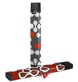 Skin Decal Wrap 2 Pack for Juul Vapes Locknodes 04 Red JUUL NOT INCLUDED