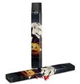 Skin Decal Wrap 2 Pack compatible with Juul Vapes Halloween Jack O Lantern and Cemetery Kitty Cat JUUL NOT INCLUDED